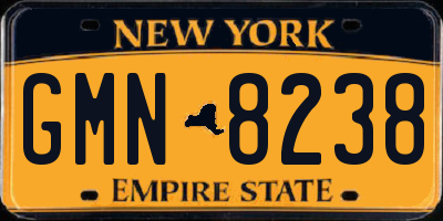 NY license plate GMN8238