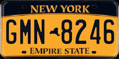 NY license plate GMN8246
