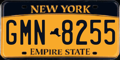 NY license plate GMN8255