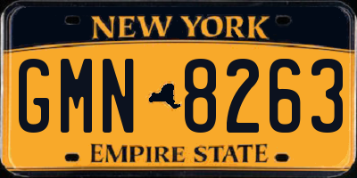 NY license plate GMN8263