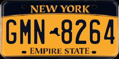 NY license plate GMN8264