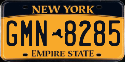NY license plate GMN8285
