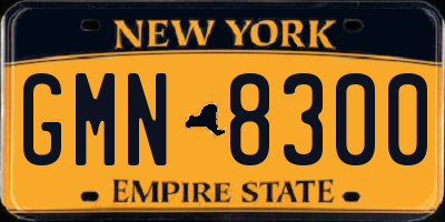 NY license plate GMN8300