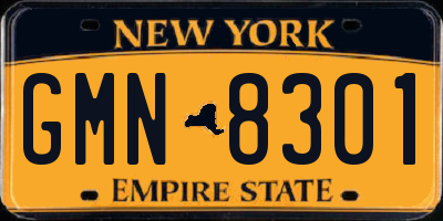 NY license plate GMN8301