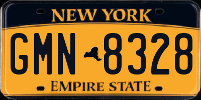 NY license plate GMN8328