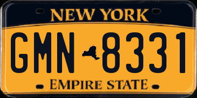 NY license plate GMN8331
