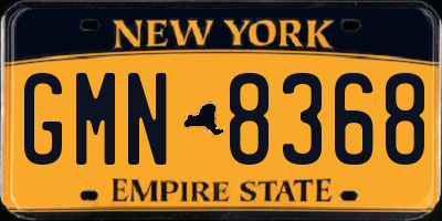NY license plate GMN8368