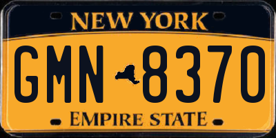 NY license plate GMN8370