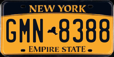 NY license plate GMN8388