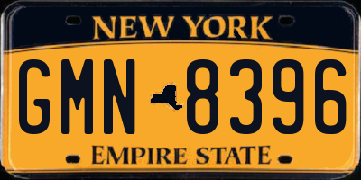 NY license plate GMN8396