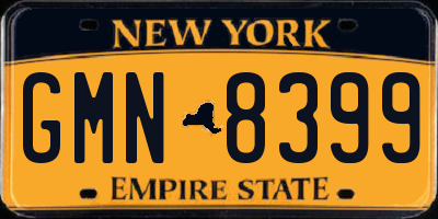 NY license plate GMN8399
