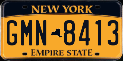 NY license plate GMN8413