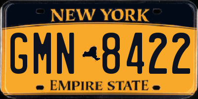 NY license plate GMN8422