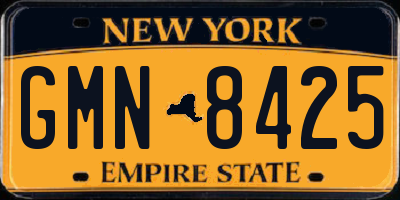NY license plate GMN8425