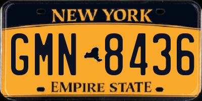 NY license plate GMN8436