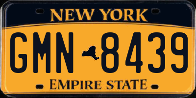 NY license plate GMN8439