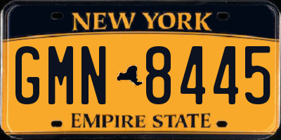 NY license plate GMN8445