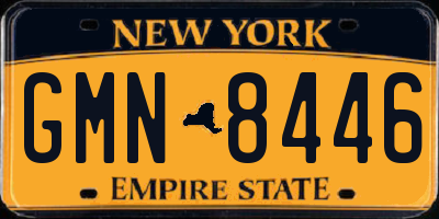 NY license plate GMN8446