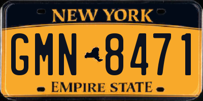 NY license plate GMN8471