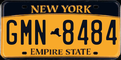 NY license plate GMN8484