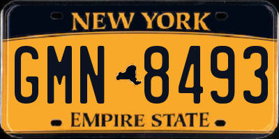 NY license plate GMN8493
