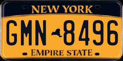 NY license plate GMN8496