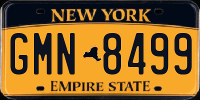 NY license plate GMN8499