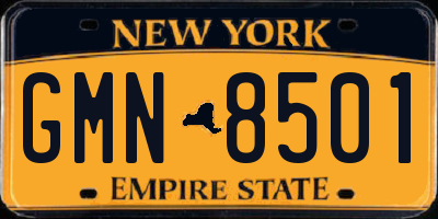 NY license plate GMN8501