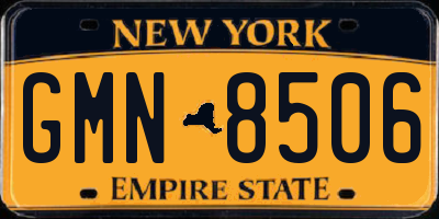 NY license plate GMN8506