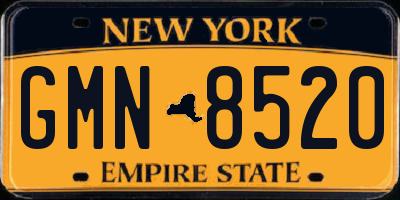 NY license plate GMN8520