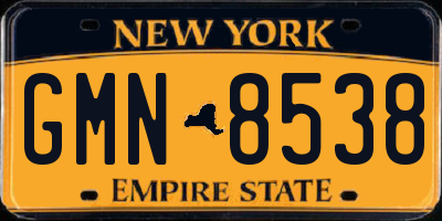 NY license plate GMN8538