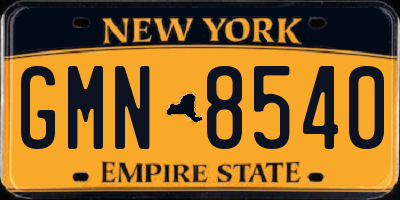 NY license plate GMN8540