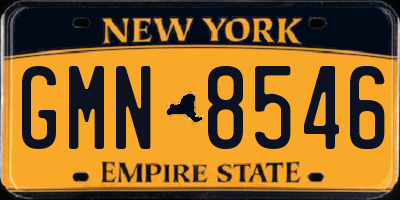 NY license plate GMN8546