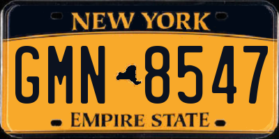 NY license plate GMN8547