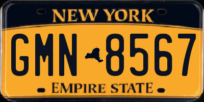 NY license plate GMN8567