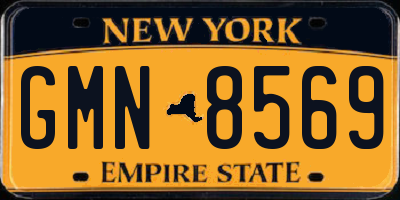 NY license plate GMN8569