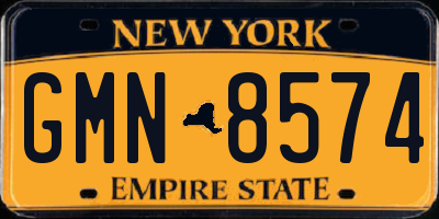 NY license plate GMN8574