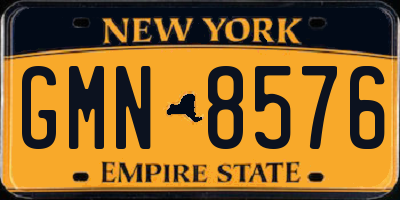 NY license plate GMN8576