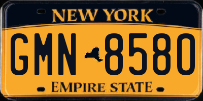 NY license plate GMN8580