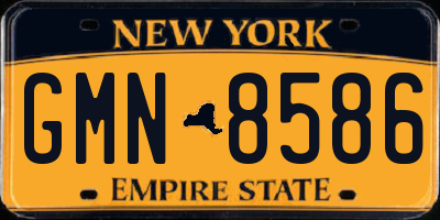 NY license plate GMN8586