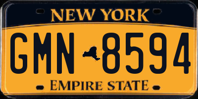 NY license plate GMN8594