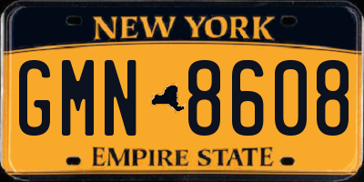 NY license plate GMN8608