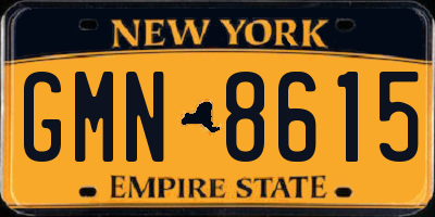 NY license plate GMN8615