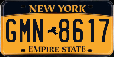 NY license plate GMN8617