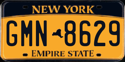NY license plate GMN8629