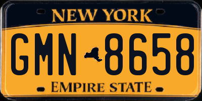NY license plate GMN8658