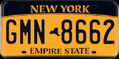 NY license plate GMN8662