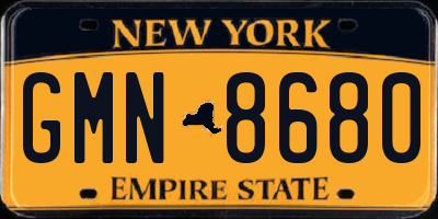 NY license plate GMN8680