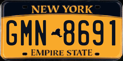 NY license plate GMN8691