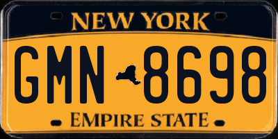 NY license plate GMN8698